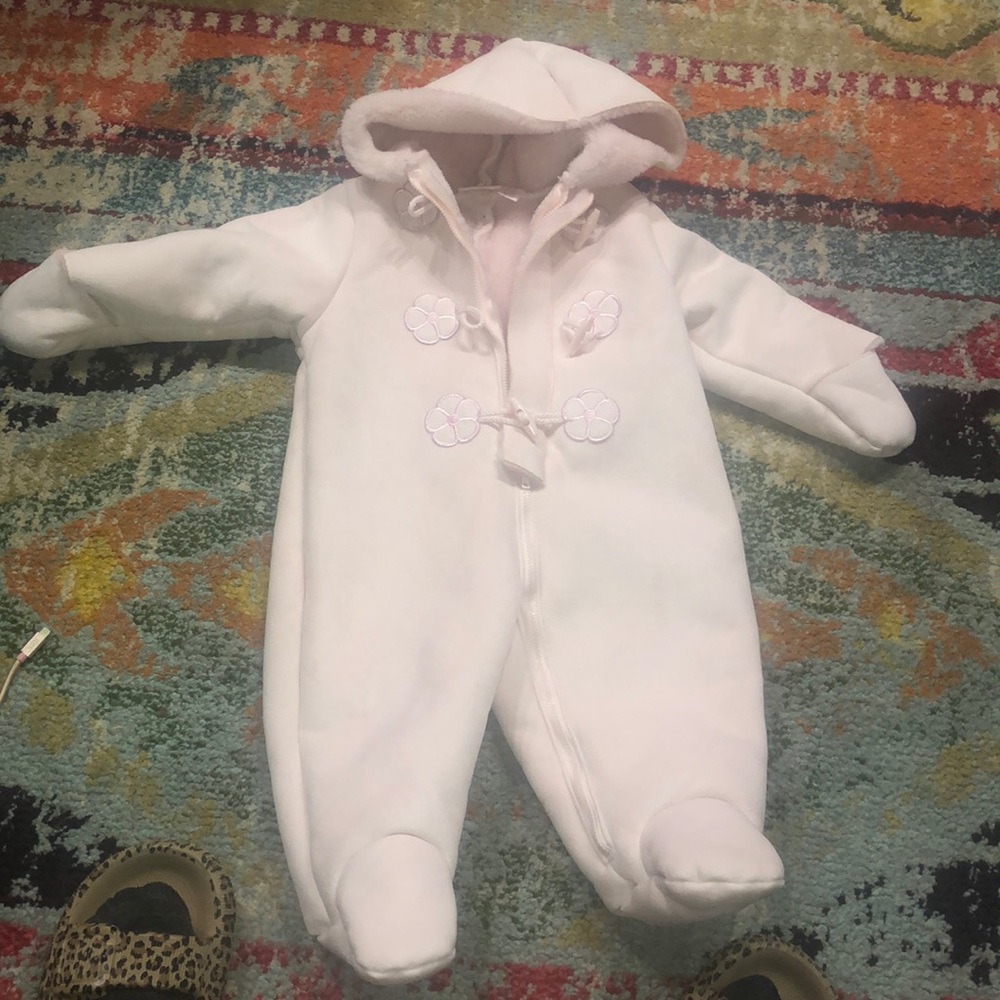 Baby Girls Outerwear Faux Fur Pink Suede Snowsuit Coat 12 Months Coat